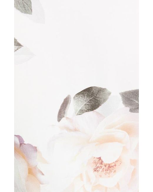Ted Baker White Chesnot Bouquet Print Fitted T-Shirt