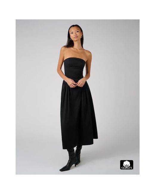 WeWoreWhat Black Strapless Corset Ruched Dress