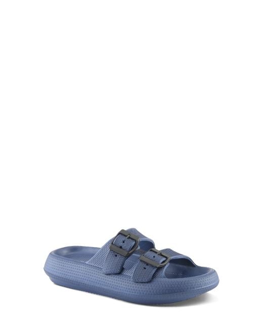 Flexus by Spring Step Blue Bubbles Waterproof Slide Sandal