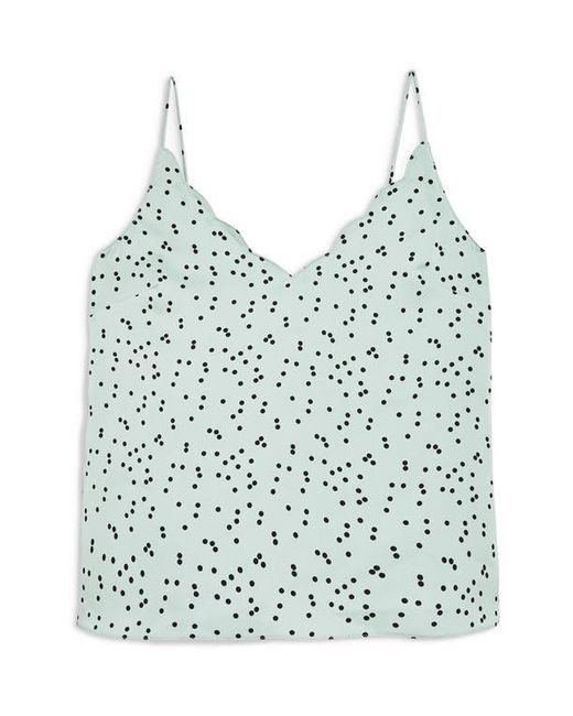 TOPSHOP Green Patterned Camisole