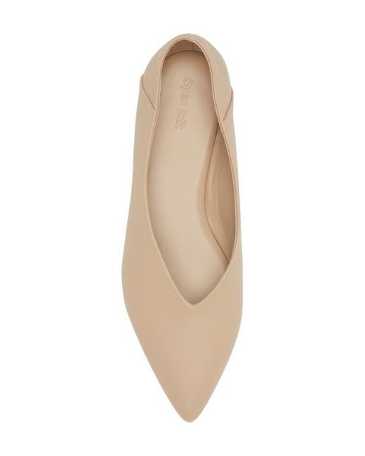 Yivi Pointed Toe Flats Tan