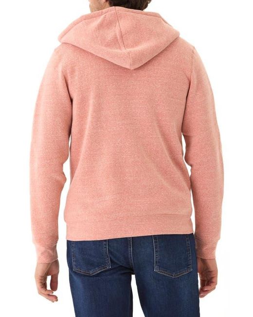 Threads For Thought Blue Trim Fit Heathered Fleece Zip Hoodie for men