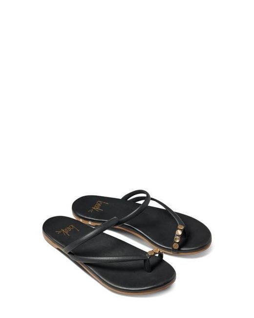 Beek Black Starbird Studded Toe Ring Slide Sandal