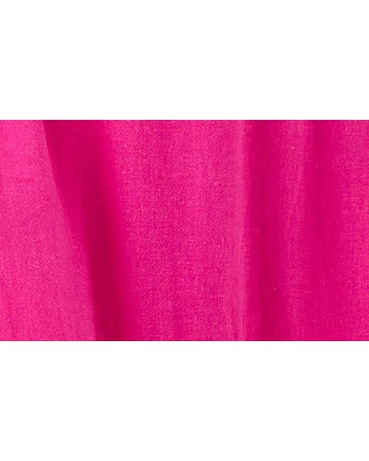 NIC+ZOE Pink Nic+zoe Rumba Tiered Linen Blend Dress