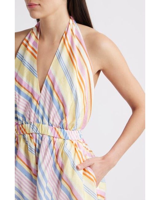 FRNCH Red Absato Print Halter Romper