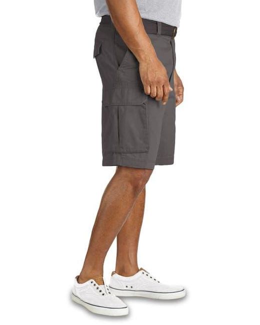 True Nation by DXL Gray Big & Tall Relaxed-Fit Twill Cargo Shorts for men