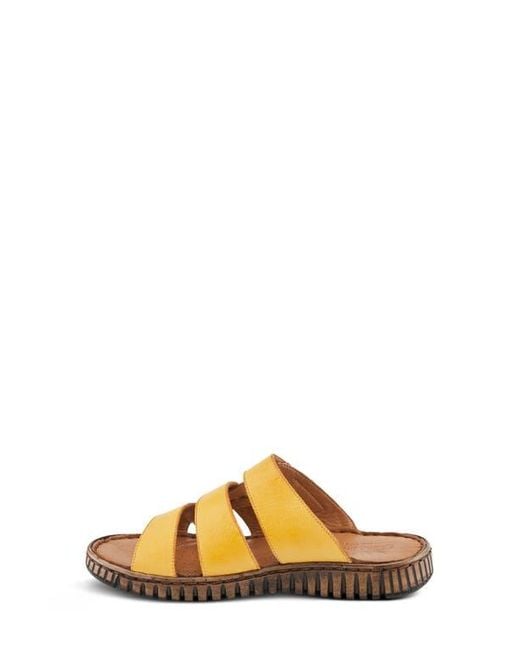Spring Step Metallic Olly Slide Sandal