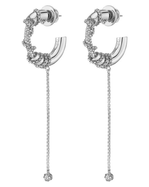 DEMARSON White Amity Drop Earrings