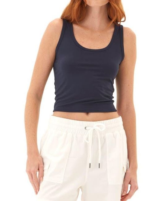 Threads For Thought Blue Mirabel Luxe Jersey Crop Tank