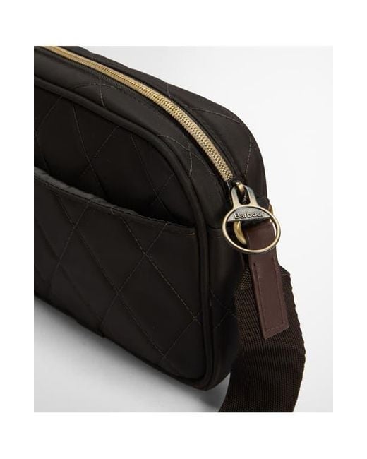 Barbour Black Quilted Nylon Crossbody Bag
