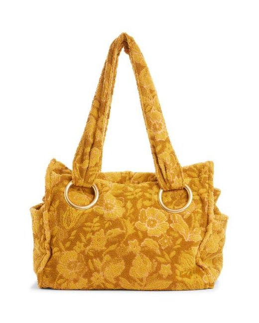 Chloé Yellow Large Plage Terry Cloth Tote
