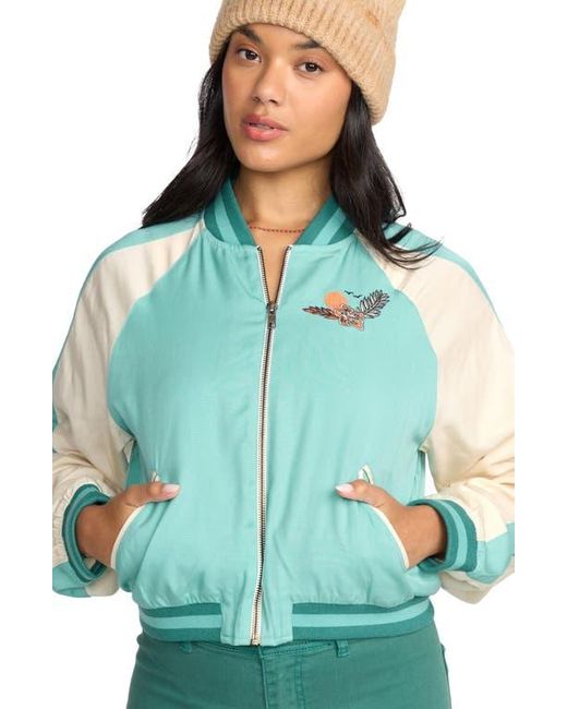 Billabong Green Dream Vacation Varsity Jacket