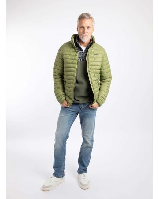 Weird Fish Green Crantock Showerproof Padded Jacket for men