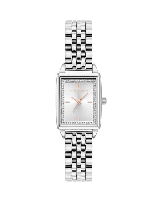 Olivia Burton Metallic Classics Rectangular Bracelet Watch, 20Mm