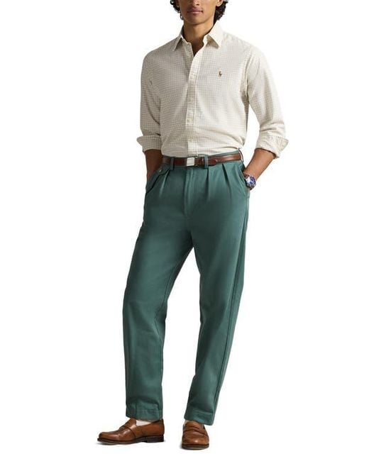 Polo Ralph Lauren Green Classic Fit Gingham Check Cotton Button-Down Oxford Shirt for men