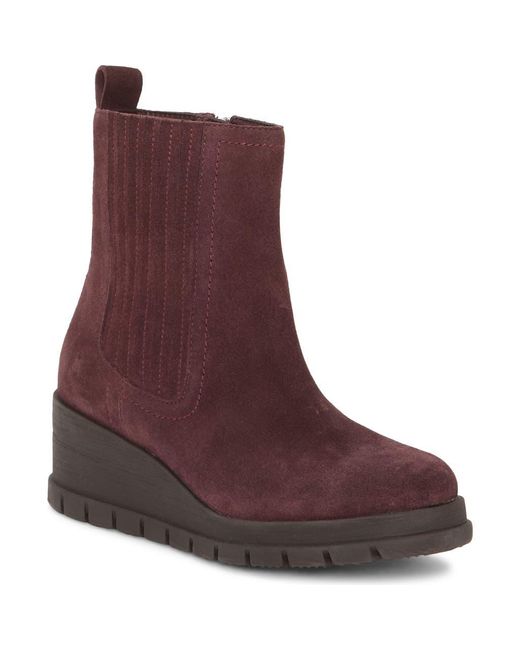 Lucky Brand Red Sondruh Platform Wedge Bootie