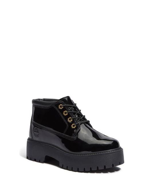 Timberland Black Stone Street Waterproof Platform Boot