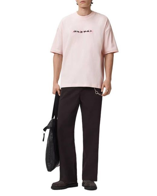 AllSaints Multicolor Deterent Cotton Graphic T-Shirt for men