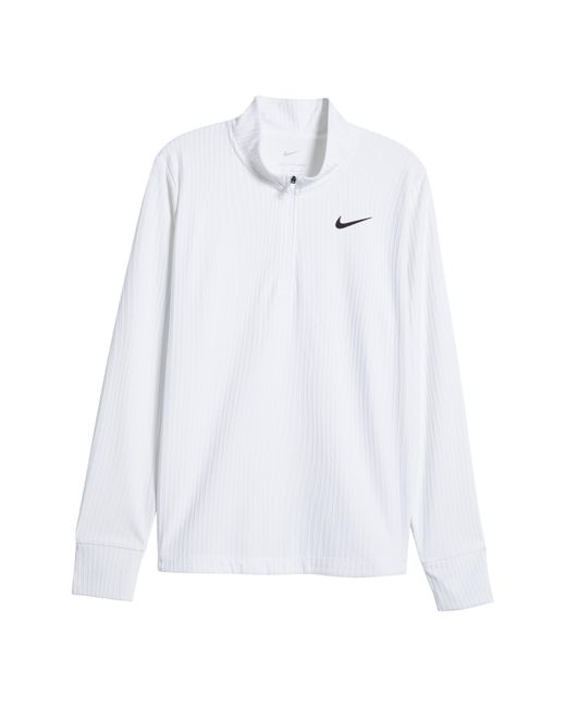 Nike White Tour Dri-fit Adv Half Zip Golf Top