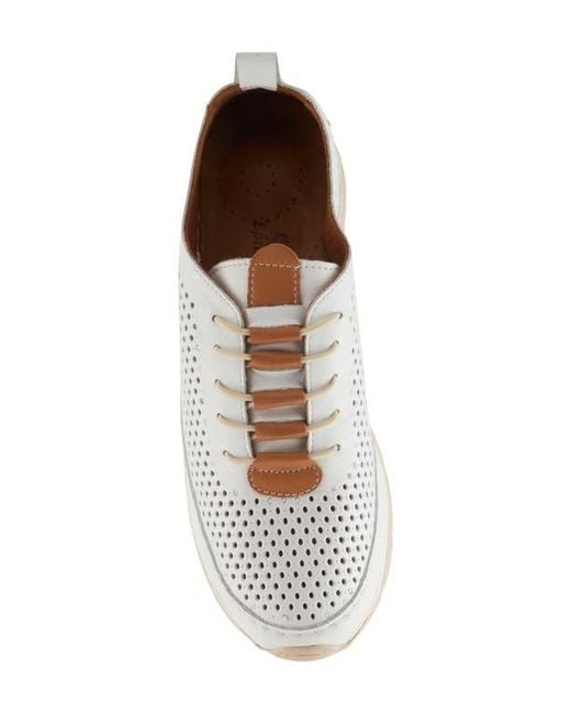 Spring Step White Breen Perforated Sneaker