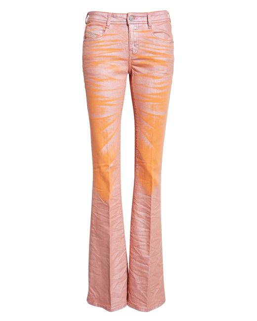 DIESEL Pink Diesel 1969 D-ebbey Low Waist Coated Flare Jeans
