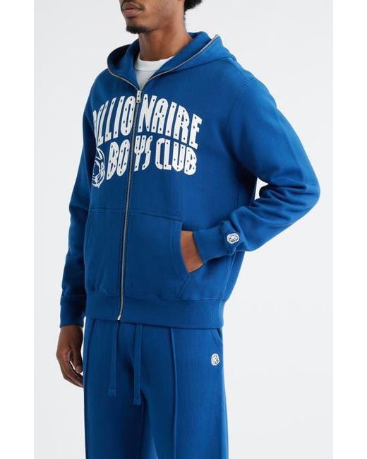 BBCICECREAM Blue Curve Graphic Zip Hoodie for men