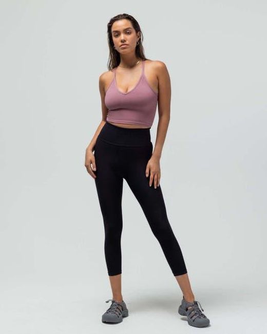 Reformer Women's Purple The Crop Racerback V-Neck Tank Top
