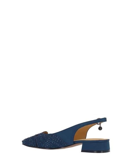 J. Reneé Blue Nicolette Slingback Flat