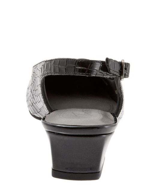 Trotters Black 'Dea' Slingback