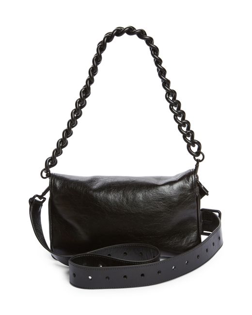 Balenciaga Black Small Bb Soft Flap Leather Crossbody Bag