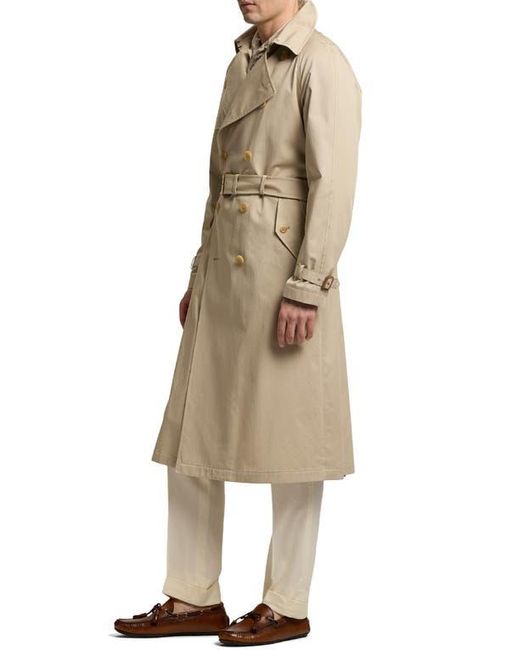 Ralph Lauren Natural Cotton Twill Trench Coat for men