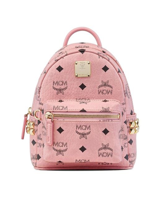 MCM Pink Stark Bebe Boo Side Studs Backpack for men
