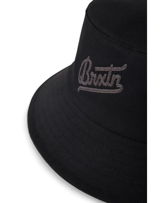 Brixton Black Eldon Packable Bucket Hat for men