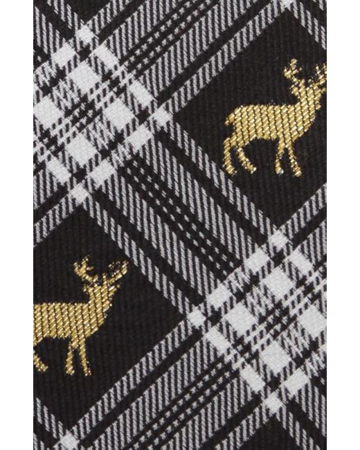 Cufflinks Inc. Gray Stag Plaid Silk Tie for men
