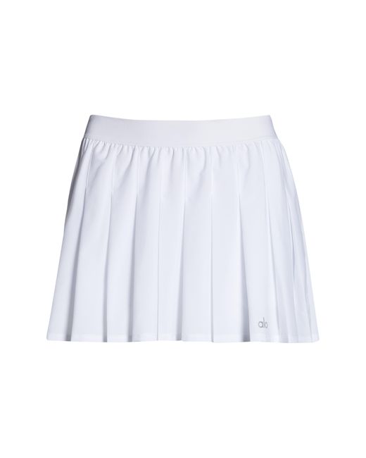 Alo Yoga White Varsity Sport Skirt