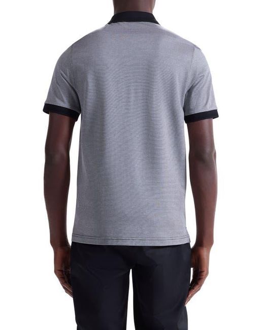 Bugatchi Gray Quarter Zip Polo for men
