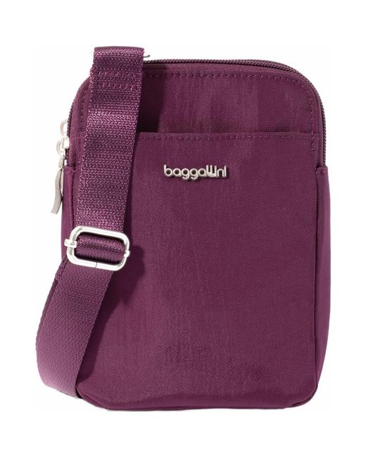 Baggallini Purple Modern Take Two Rfid Crossbody Bag
