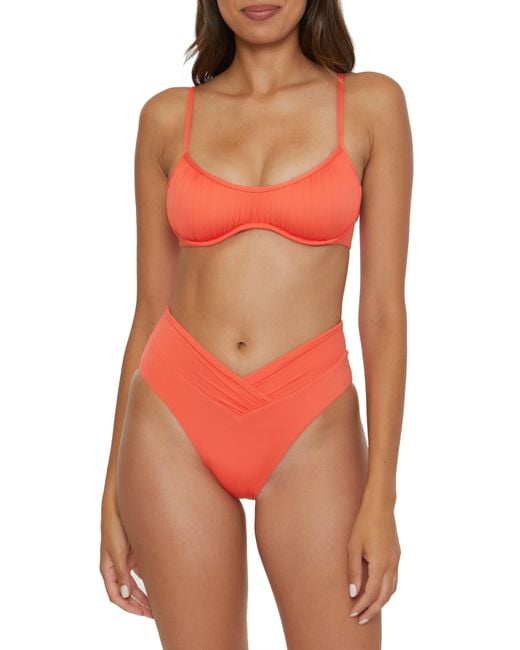 Becca Orange Color Code Underwire Bikini Top