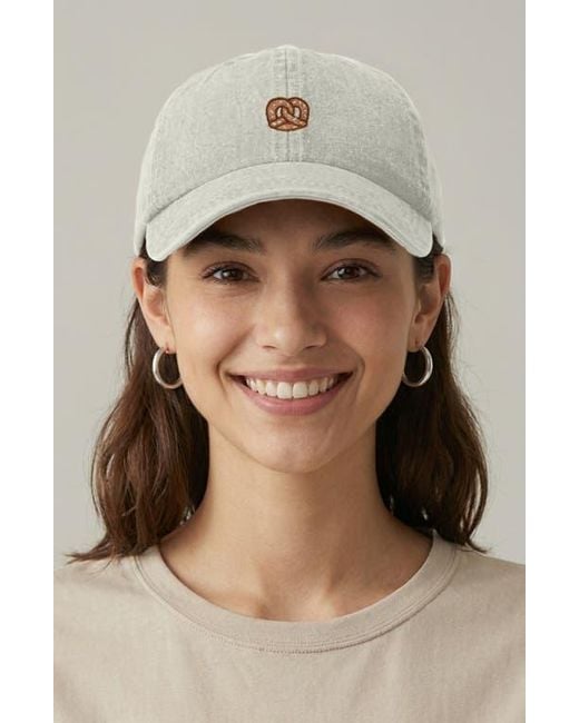 Alix White Pretzel Dad Cap