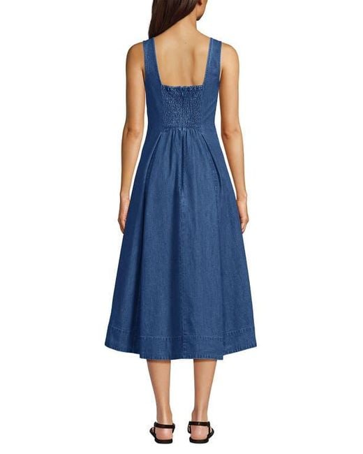 navy poplin midi dress Poplin Midi Dress NAVY / S