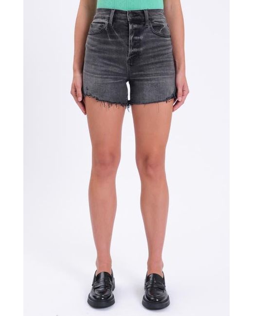 DAZE Blue Bottom Line Cutoff Denim Shorts
