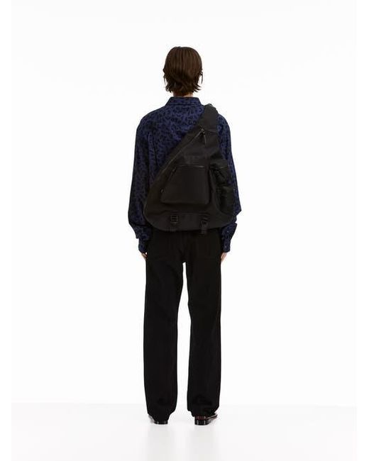 vowels Black Shoulder Bag for men