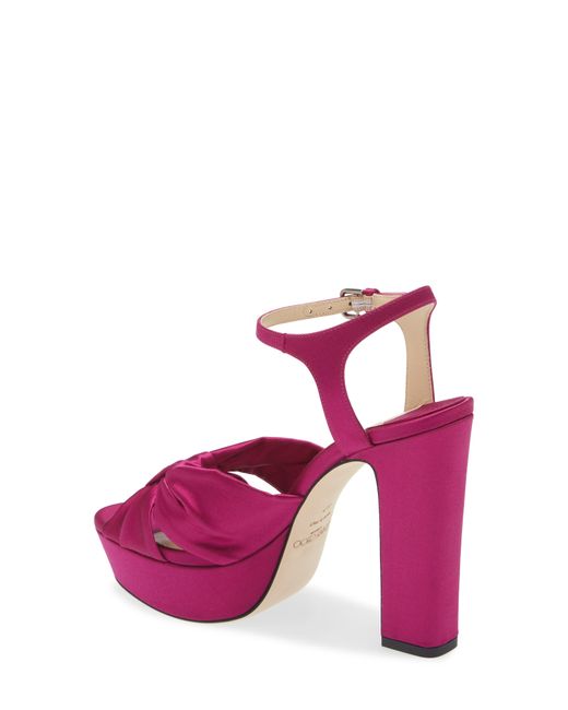 Jimmy Choo Heloise Platform Sandal in Pink | Lyst