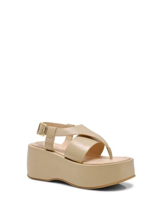 Free People Natural Holt Ankle Strap Platform Sandal