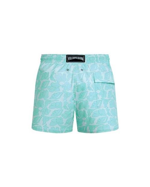 Vilebrequin Blue Stretch Short Swim Shorts Seashells for men