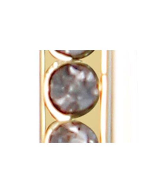 AllSaints Metallic Crystal Stud Hexagon Hoop Earrings