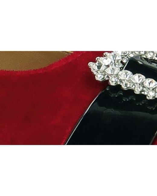 J. Reneé Red Kreengle Square Toe Pump