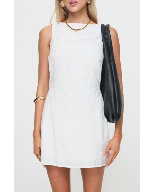 Princess Polly White Swoon Open Back Cotton Minidress