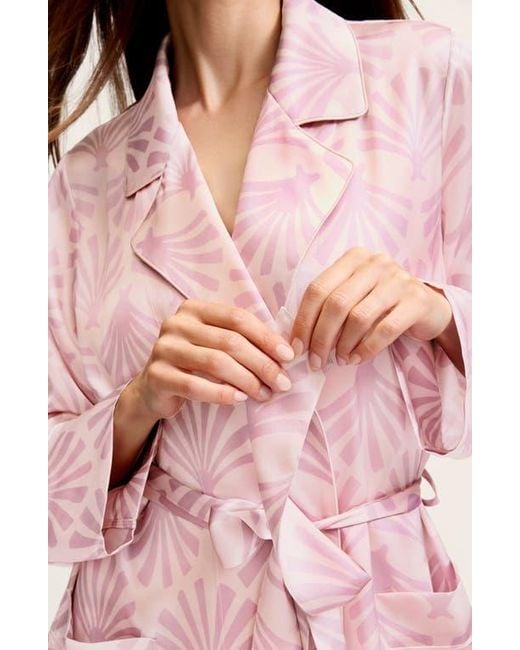 Petite Plume Pink Silk Robe