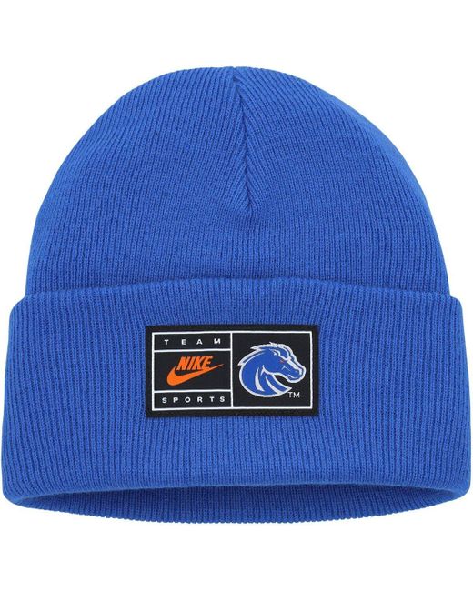 Nike Blue Boise State Broncos Utility Cuffed Knit Hat At Nordstrom for men